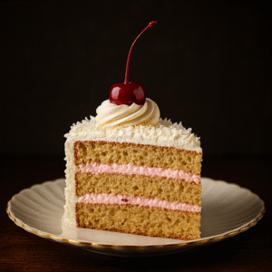 White Forest Pastry Slice